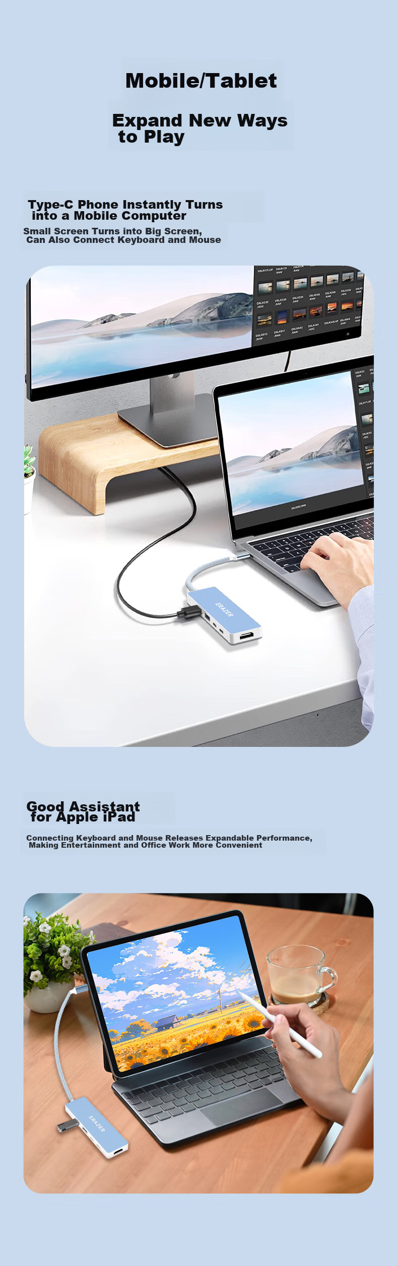 Lenovo Invests in Brand Yinengzhe Type-C Expansion Dock, HDMI Cable Converter, Hub Splitter, 4K60Hz Screen Mirroring, PD Fast Charging, Suitable for Laptops And Desktop Computers 10
