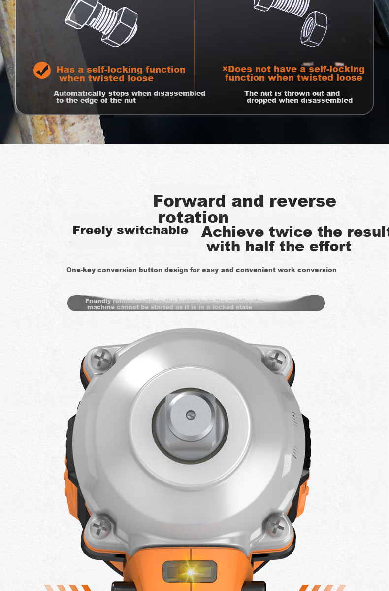 Dayi Electric Wrench, High Torque, 6.0Ah Lithium Battery, Brushless Impact Wrench, Rechargeable Pneumatic Impact Tool, E450-6D 7