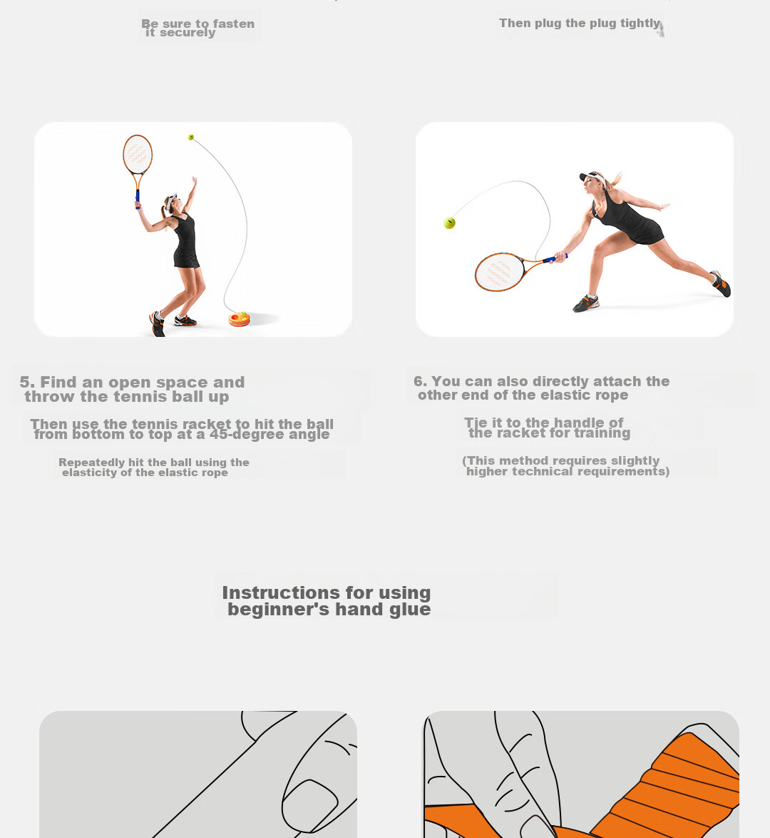 FEIERDUN FED Tennis Racket, Tennis Training Device, Stringed Rebound Ball, for Single Beginners, College Students, Children, Double Professional Set 26