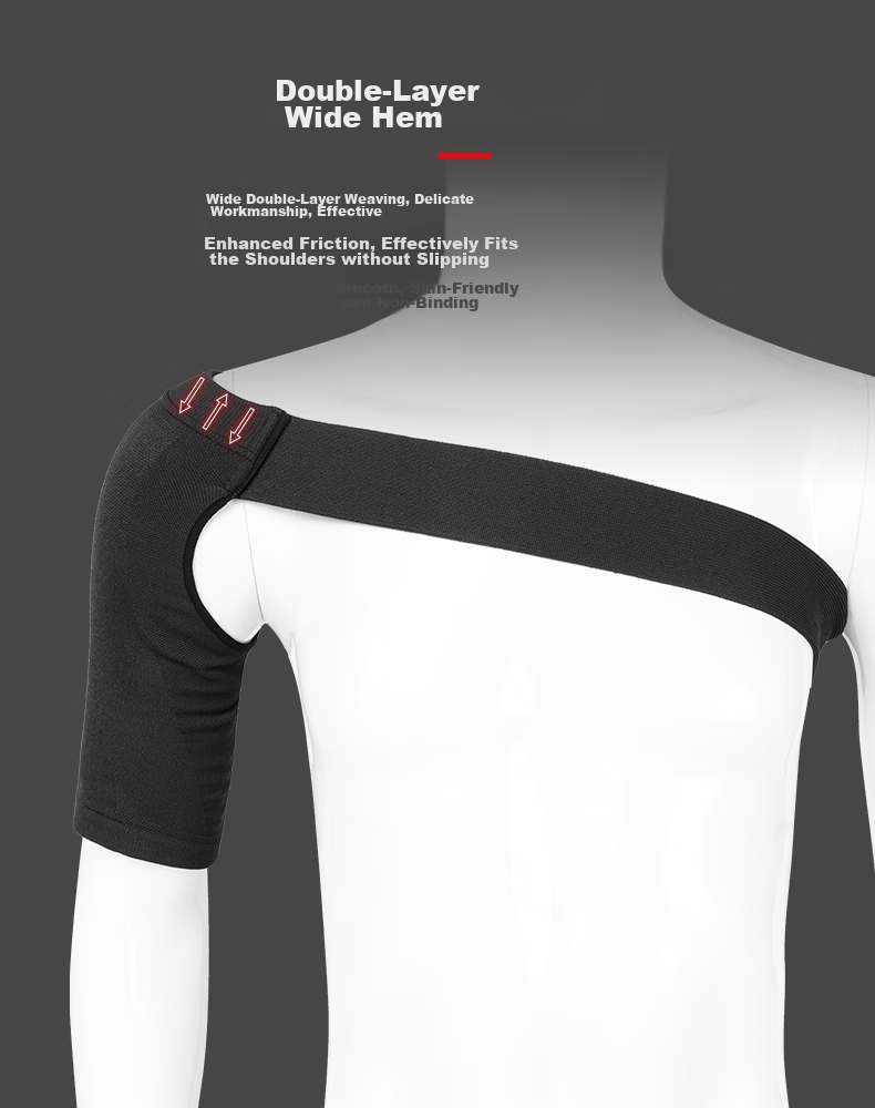 D&M Japanese Imported Shoulder Support for Sports And Fitness, Breathable Compression Shoulder Guard for Men And Women, Black Protective Sleeve 14