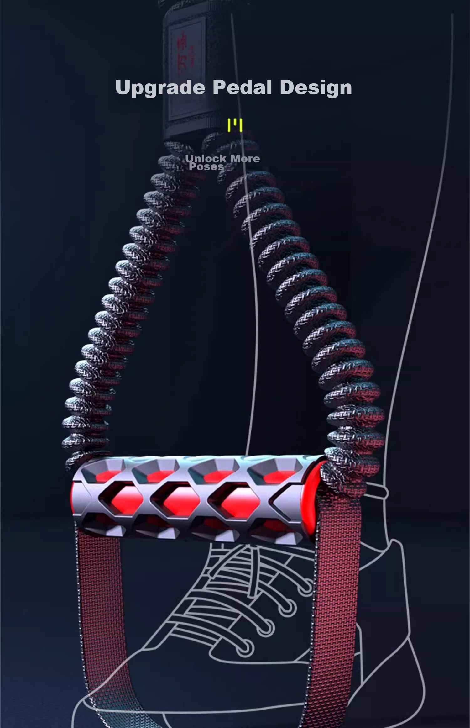 Xinyiwanjia 8-Character Pull-Up Equipment, Elastic Band Rope, Foot Pedal Fitness Stretching Band, Back-Opening Exercise, Shoulder-Strengthening Eight-Shaped Strength Training, Chest-Expanding 9
