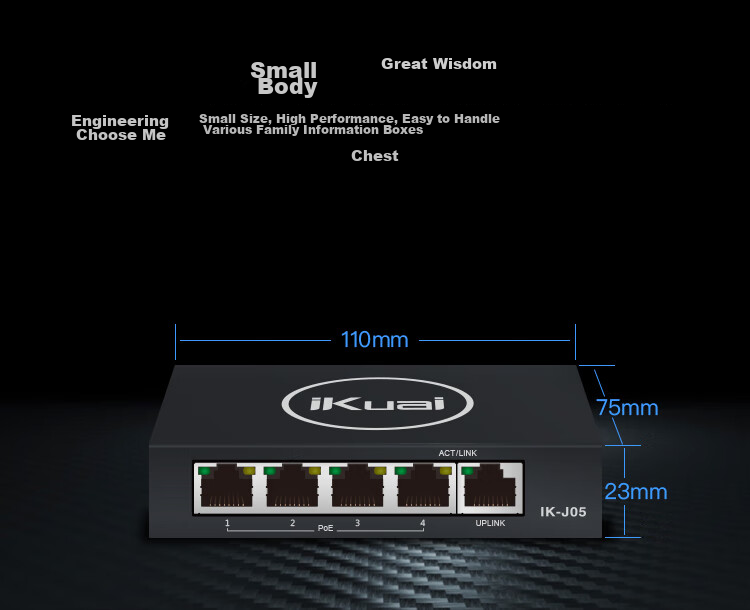 IKuai IK-S3109MT 8-Port PoE Switch, 2.5G + 1 10G Optical Port, Power Supply for Surveillance Cameras, Home And Enterprise Network Splitter, Plug And Play 8