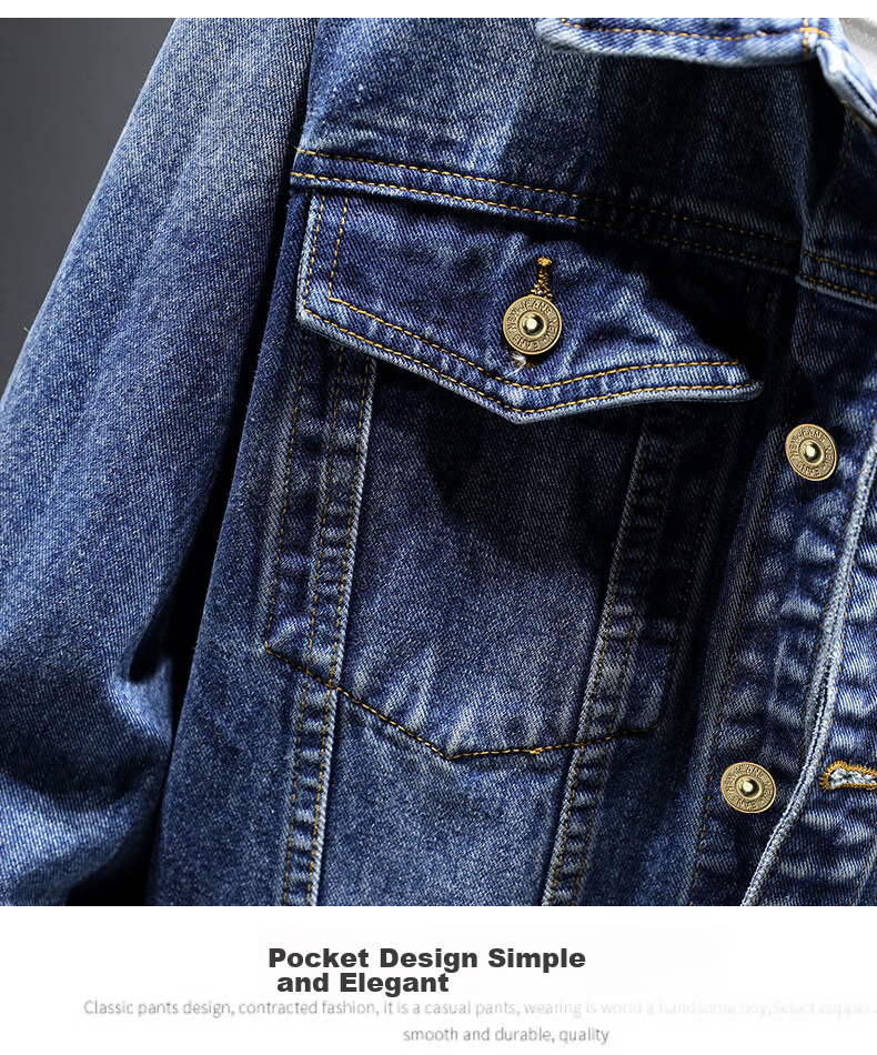 Jeanswest Men's Denim Vest 2026 Spring Summer Loose Simple Fashion Jacket Smoke Gray XL 13