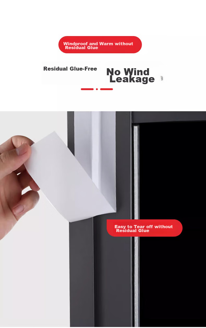 Xiruo Window Windproof Sealing Tape, Glass Door And Window Gap Wind Barrier, Winter-Specific Cold-Proof Warm Film, Anti-Typhoon And Air Leakage Preventio 5