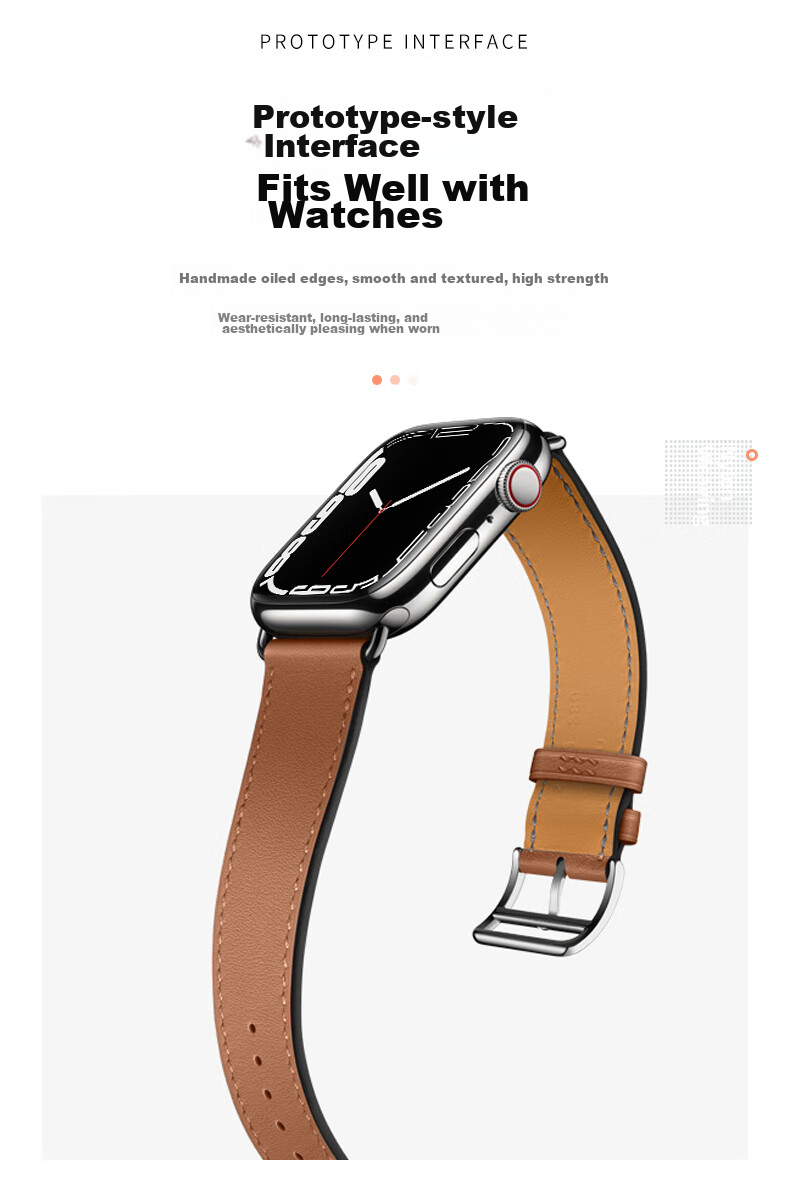 Weiqiantu [Genuine Leather Watch Strap] Compatible with Apple Watch Series 12/11, Genuine Leather Apple IWatch Series 12/11/10/9 Strap SE3/ultra4/3/2 for Men And Wome 10