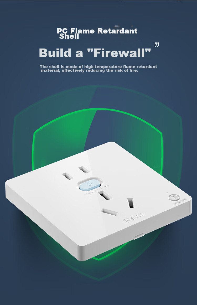 BULL Switch Socket GTP Series, 16A Five-Hole Socket with Leakage Protection, GTPZ229 Concealed Installatio 8