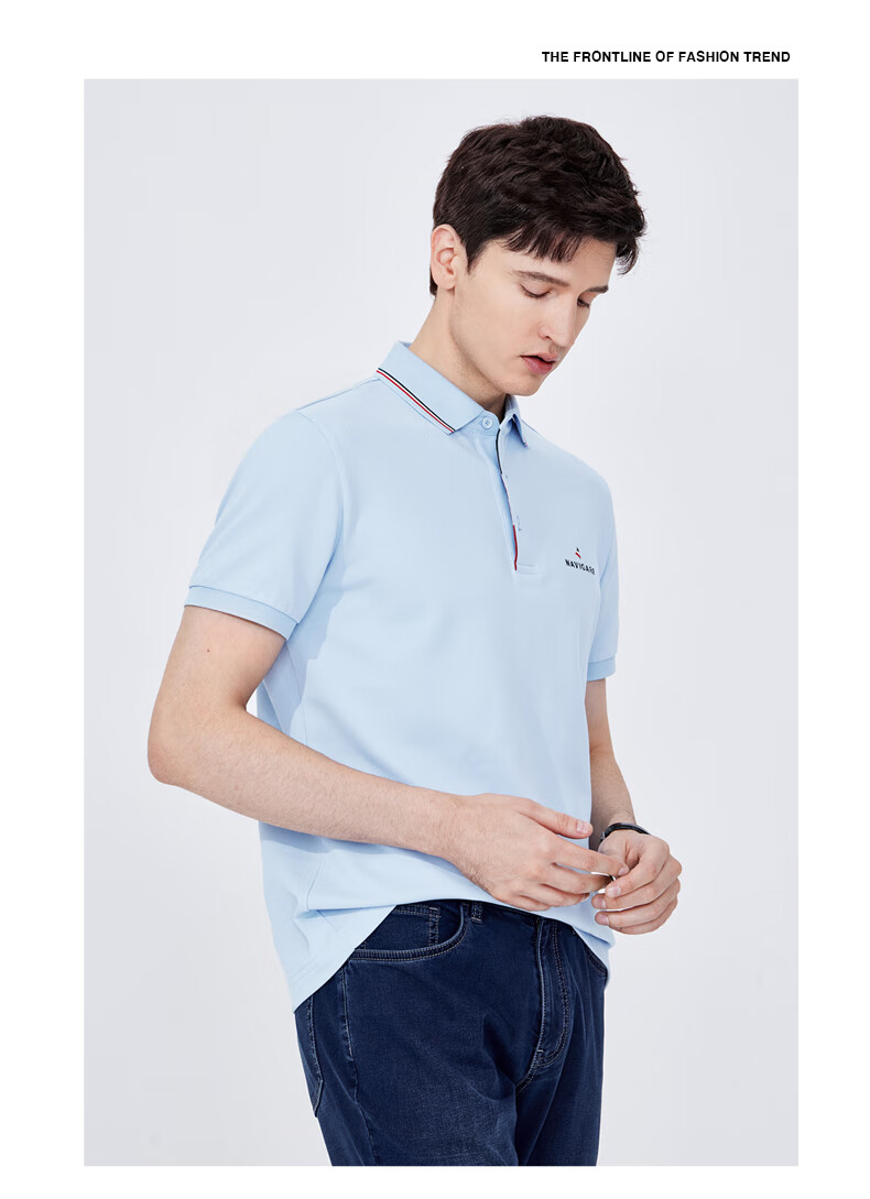 Navigare Men's Sweat-Free Short-Sleeve Commuter Casual Polo Shirt with Collar, 1325524566 10