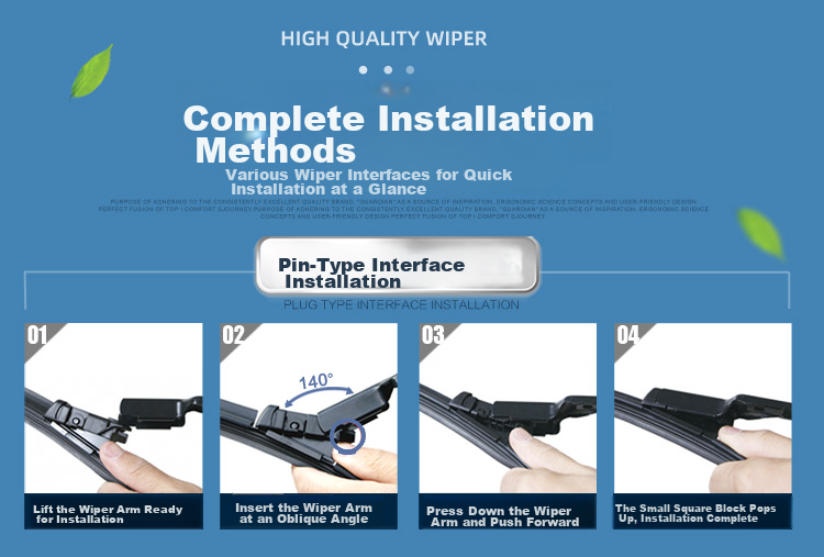 Aoye Windshield Wipers Suitable for Kia Solano 2015-2019 Models, Frameless Design, Original Size Front Wipers, 1 Pair Set, 26+17 Inches 13