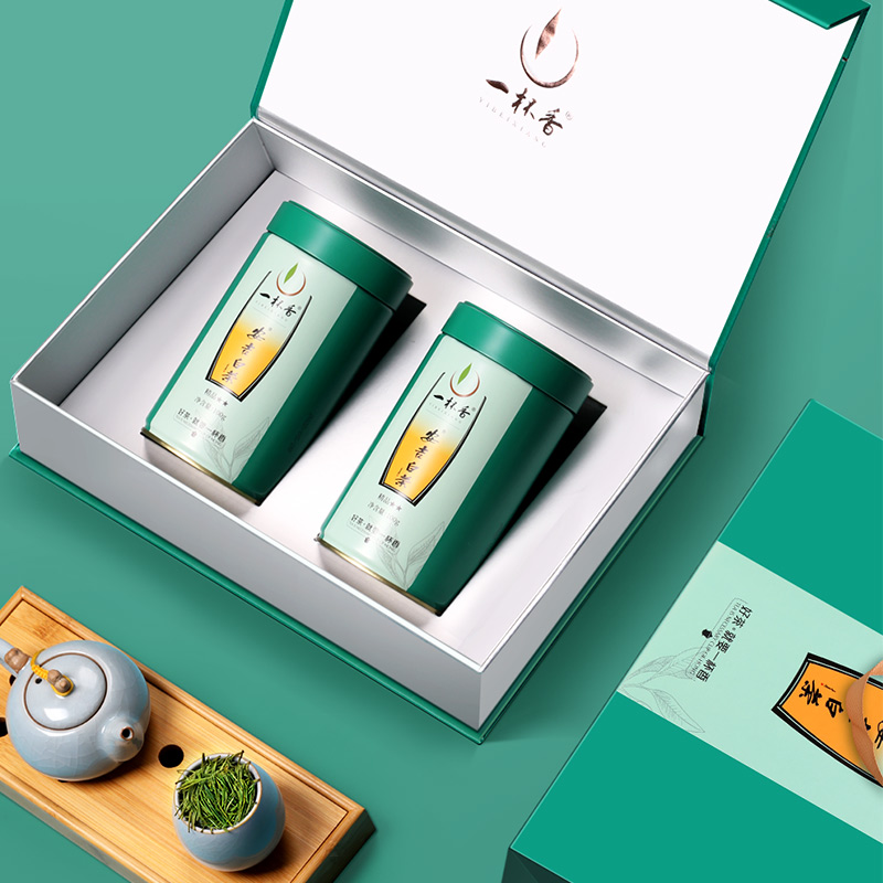 一杯香茶叶绿茶明前头采安吉白茶200g新茶礼盒装高端送礼送领导长辈