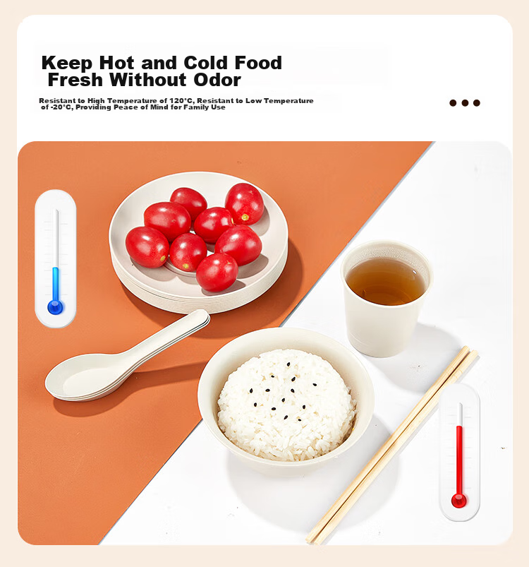 SHUANG YU Disposable Tableware Set for 10 People [Paper Cups + Paper Bowls + Chopsticks] Picnic Camping Disposable Tableware 8