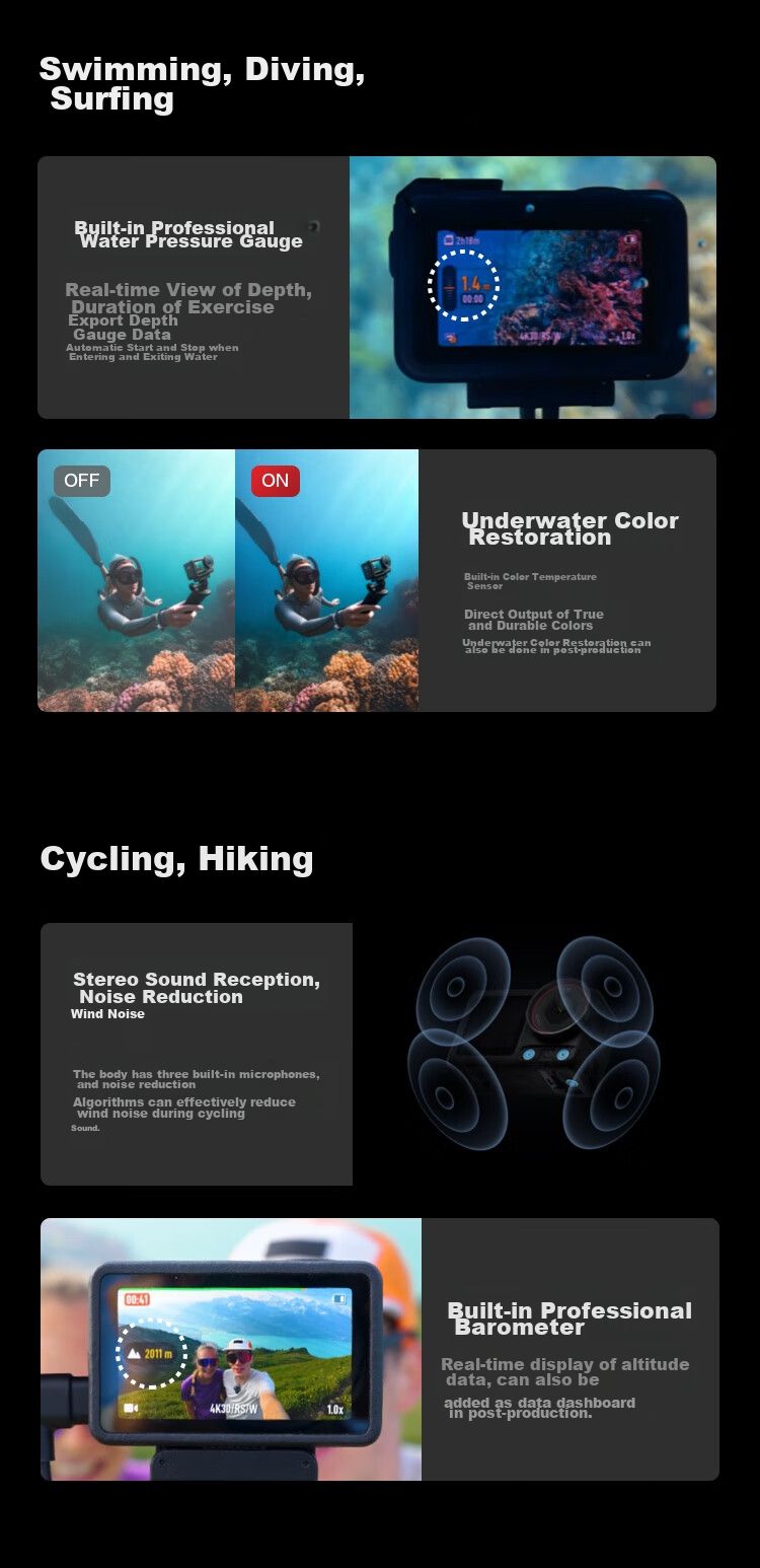 DJI Osmo Action 5 Pro, Ultra-Flagship Image Quality Action Camera, Outdoor Motorcycle Riding Diving Vlog Camera, Portable Travel Photography Camera 18