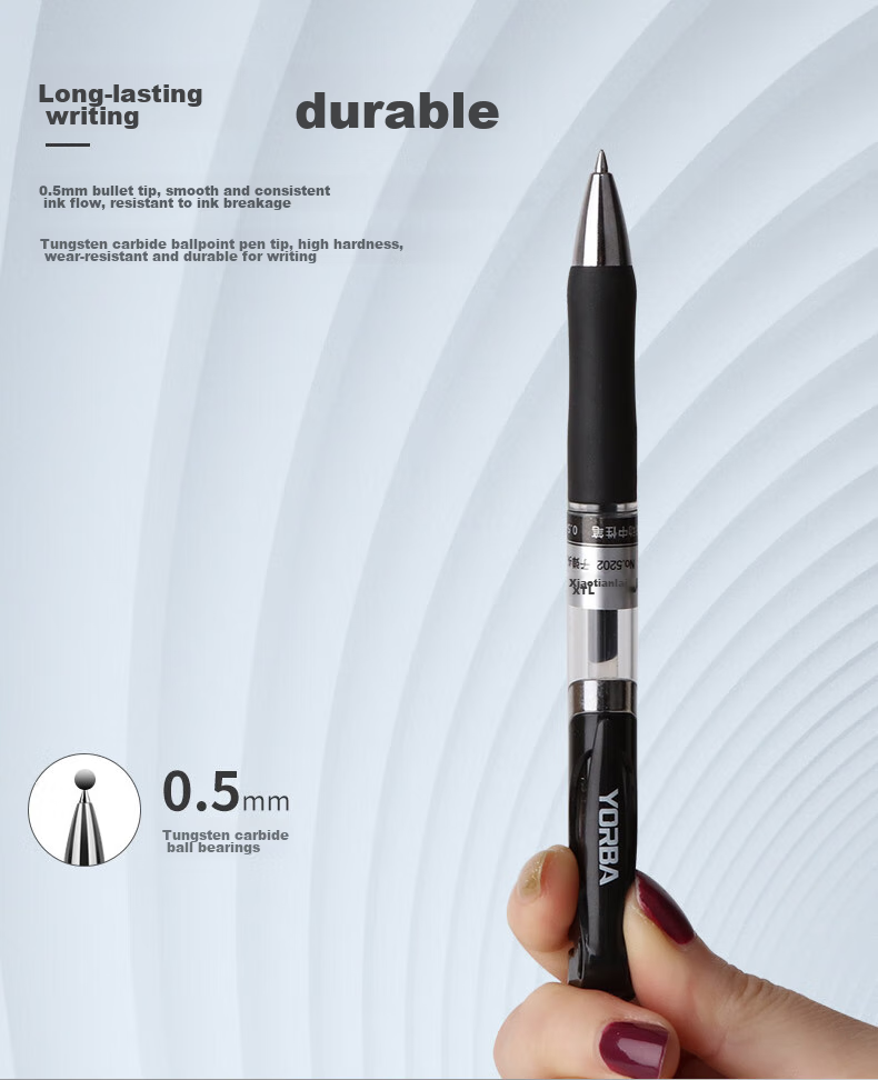 Youbili Retractable Gel Pen, Bullet Tip Signing Pen, 0.5mm Rollerball Pen, 12-Pack, 5202 Black 4