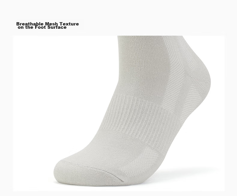 XTEP Men's Sports Running Socks, Sweat-Wicking And Moisture-Absorbing Breathable Socks, Beige + Medium Gray + Black, One Size Fits All 17