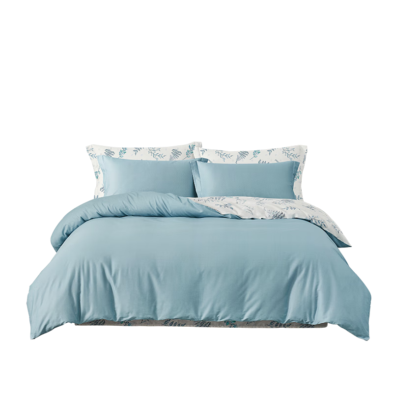 LOVO Lulaiafang Pure Cotton Four-Piece Bedding Set, Including Cotton Bed Sheet, Duvet Cover, Pillowcases, And Bed Linen for Double Bed, 220*240cm