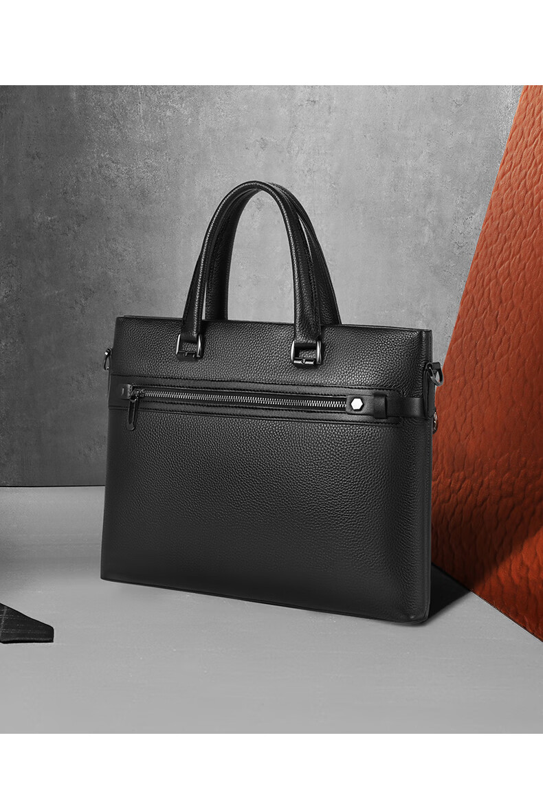 MEXICAN Men's Briefcase Genuine Top-Grain Leather Business Handbag Office Luxury 14-inch Laptop Bag 2