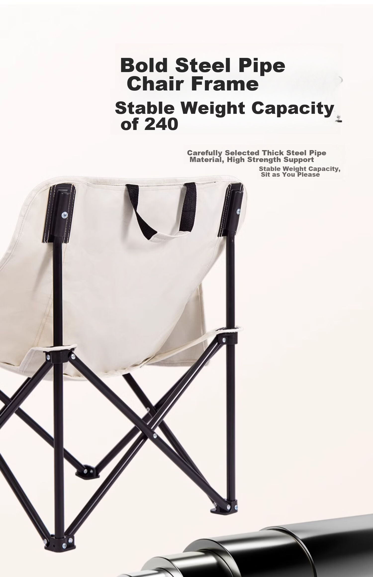 CAMEL Outdoor Refined Camping Folding Chair, Portable Backrest Fishing Stool, Director's Chair, Lounge Chair, Lazy Moon Chair 11