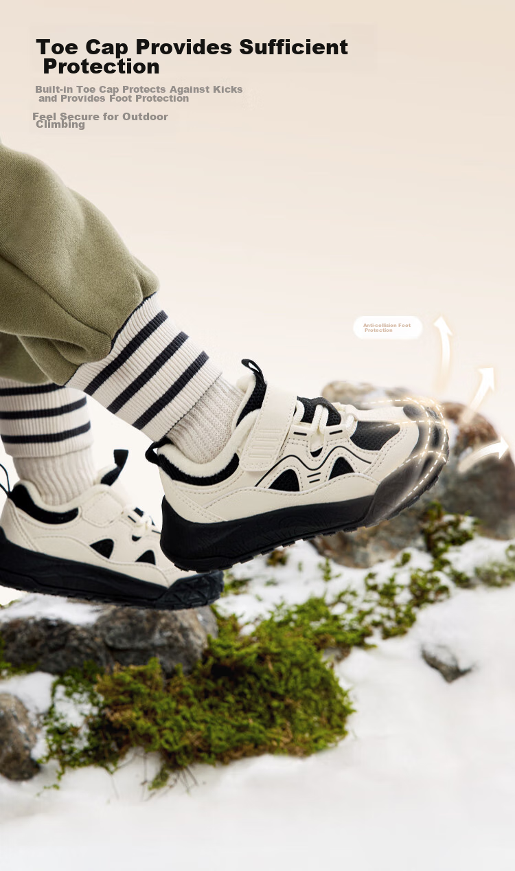 BALABALA Children's Shoes, Toddler Walking Shoes for Boys And Girls, Autumn And Winter Outdoor Steady Walking Fleece-Lined Non-Slip Footwear for Babies 6