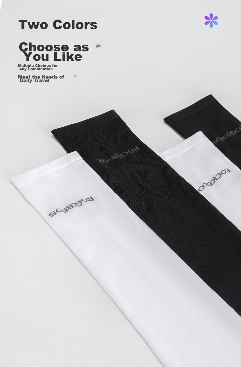 ROCKBROS Summer Ice Silk Arm Sleeves for Men And Women, Breathable Cycling Arm Covers for Driving, Biking And Electric Bikes, White One Size Fits All 11