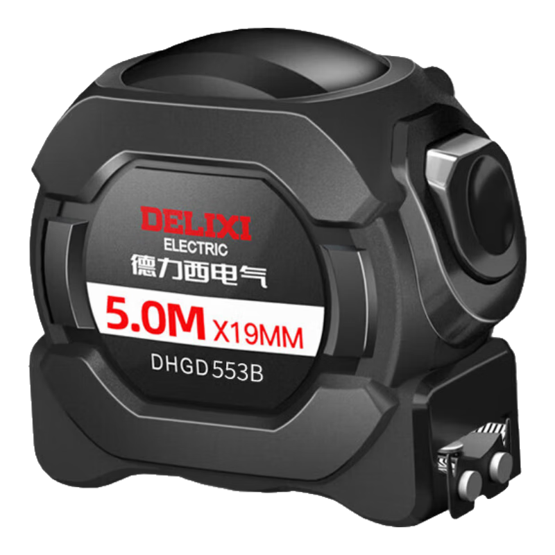 DELIXI ELECTRIC Steel Tape Measure, Household Wear-Resistant Drop-Proof High-Precision Self-Locking Ruler, Carpentry Ruler for Renovation Measurement, Steel Tape Measure 5*19