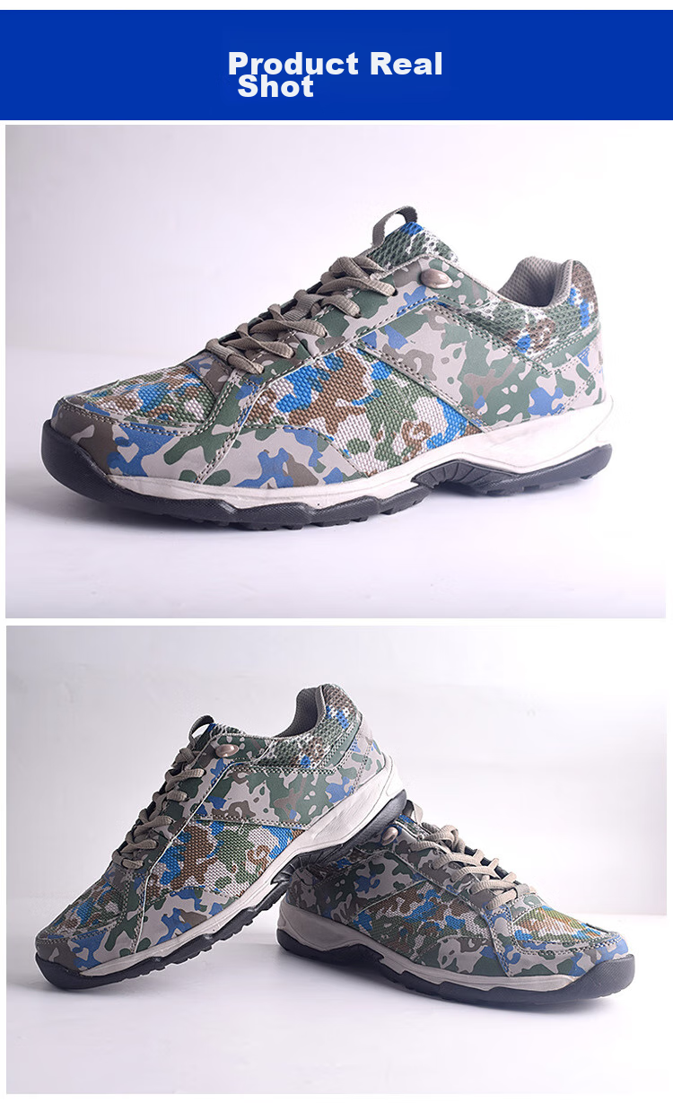 Andatong Camouflage Shoes, Training Shoes, Ultra-Light Rubber Shoes, Men's Running Shoes, Outdoor Sports Breathable Non-Slip Wear-Resistant Shock-Absorbing Shoes, Upgraded Canvas Style, Size 42 5