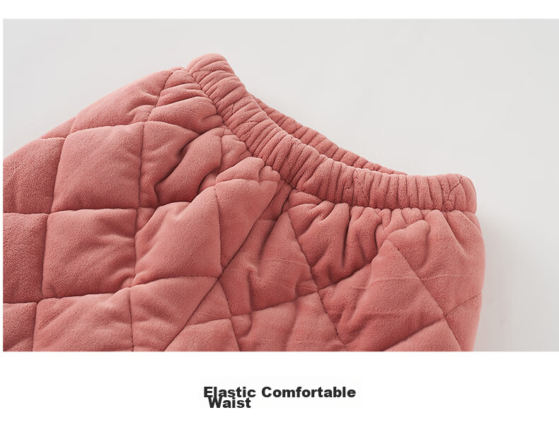 Fenteng Children's Pajamas for Girls, Warm Baby Fleece Three-Layer Quilted Thick Girls' Loungewear Q9984750924 13