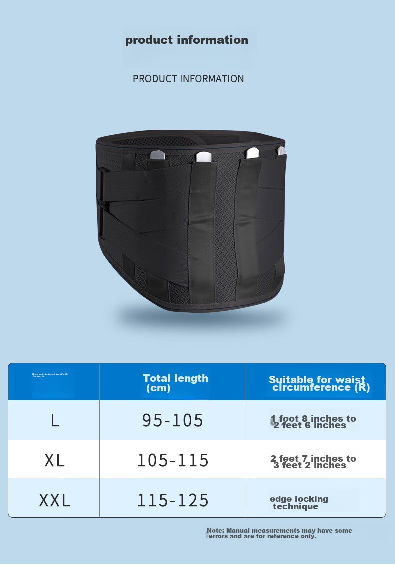 NAILEKESI N Medical Waist Support Belt with Steel Strips, Self-Heating Abdominal Belt, Lumbar Disc Herniation, Lumbar Muscle Strain, Post-Surgery Rehabilitation Waist Brace 7