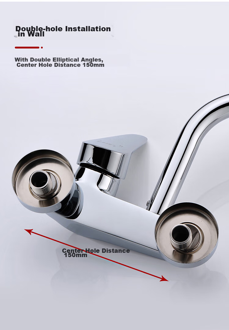Larsd Wall-Mounted Kitchen Faucet, Hot And Cold Rotatable Sink Mixer Tap for Balcony, LD75022 10