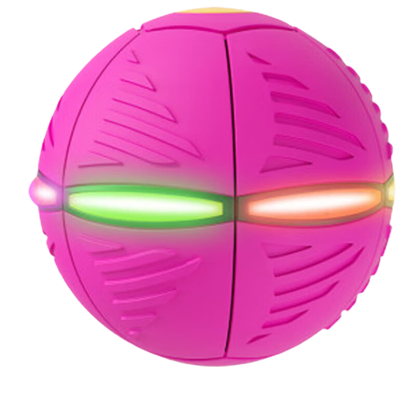 Huashimeng Magic Flying Disc, Elastic Foot-Stepping Ball, Light-Up Ball, Outdoor Sports Ball, Flying Disc with 6 Lights, Transformable Stress Relief Ball