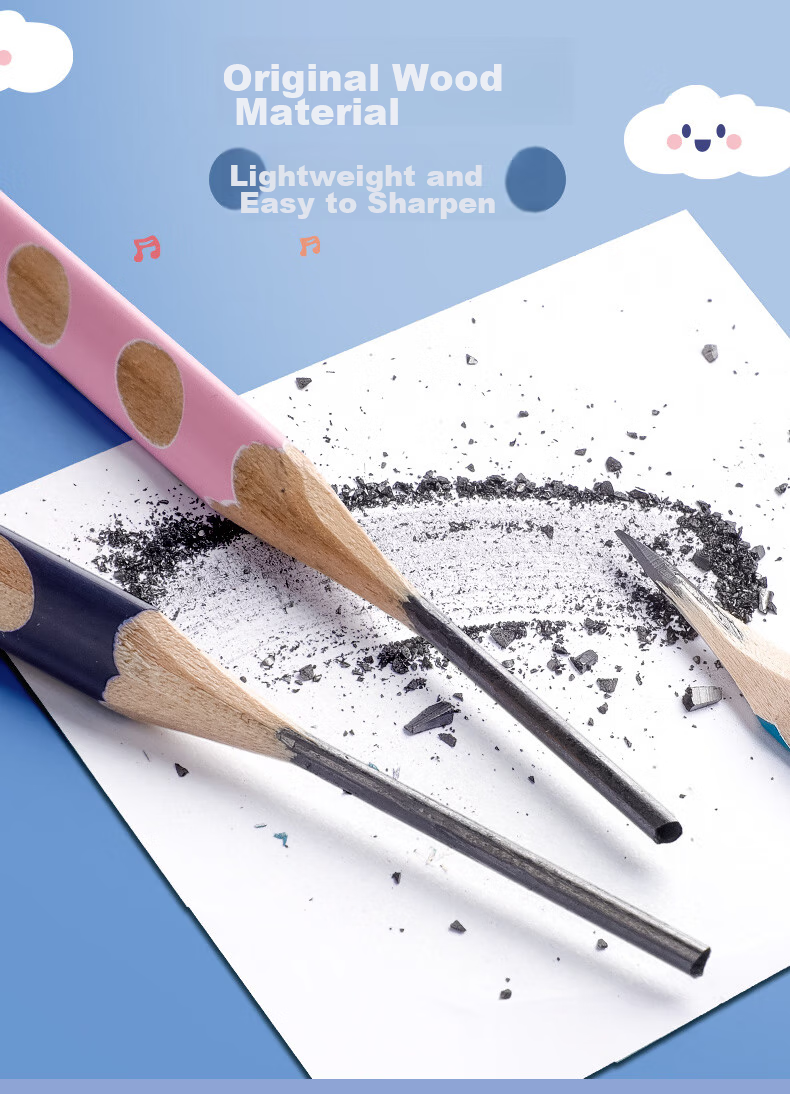Licao Pencil for Primary School Students, Automatic Pencil with Eraser for Kindergarten Beginners, Elementary School Stationery, Everlasting Pencil, No Need to Sharpen, 3 Pieces 12