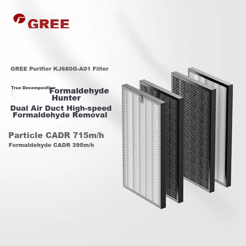 GREE Air Purifier, Original Filter Composite Cartridge, Home Formaldehyde Removal Bacteria Removal Smog PM2.5 Removal, with KJ680G-A01 [Accessory]