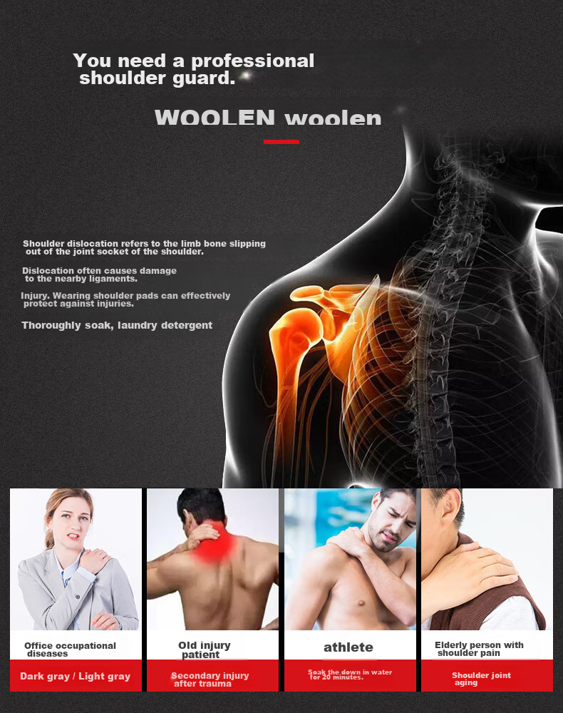 D&M Japanese Imported Shoulder Support for Sports And Fitness, Breathable Compression Shoulder Guard for Men And Women, Black Protective Sleeve 3