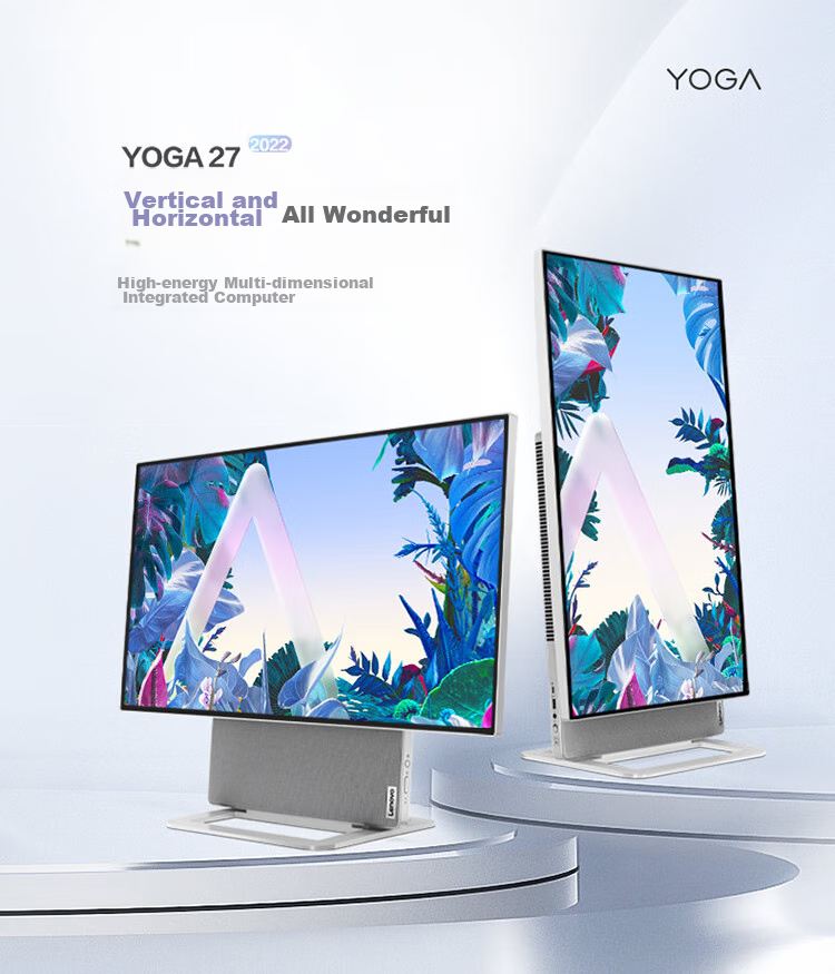 Lenovo YOGA 27 High-Energy AI All-In Laptop with Rotatable 27-Inch QHD Screen (U9-285H, 32GB LPDDR5X, 1TB SSD), Moon Gray 1