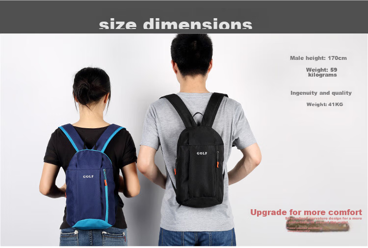 GOLF Backpack for Men And Women, Lightweight Casual Sports Outdoor Backpack, Mini Travel Hiking Bag, Student And Children's Small Schoolbag 7
