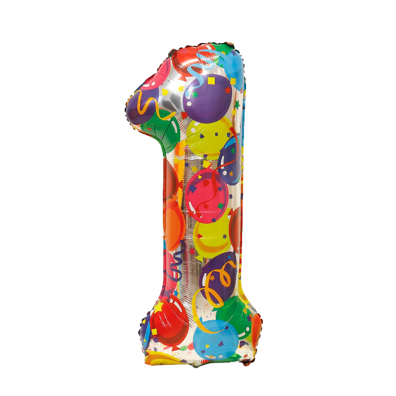 Duomeiyi Birthday Scene Decoration, Girl And Boy Birthday Number Balloons, 1-Year Children's Atmosphere Props, Party Decorations, White
