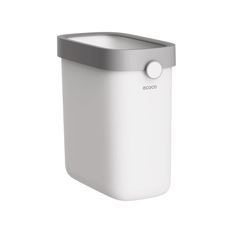 Ecoco Trash Can 11L Automatic Packing Narrow Gap Garbage Bin for Bathroom And Kitchen Large Capacity Paper Bin E24217 White