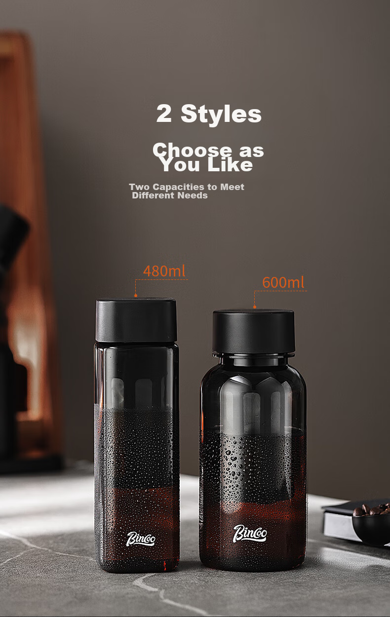 Bincoo Portable Cold Brew Cup, Travel Coffee Mug, Summer Cold Brew Pot, Cold Steeping Cup, Tritan Water Bottle 9