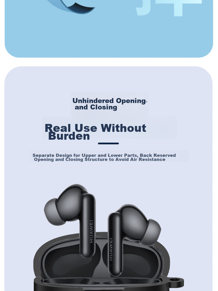 ESCASE Protective Case for Huawei Freebuds6i Bluetooth Earphones, Liquid Silicone Soft Shell, Full Coverage Shockproof Ultra-Thin Case, White with Lanyard Included 6