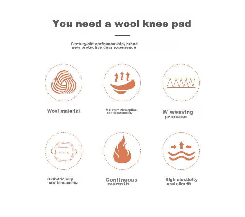D&M Merino Wool Thermal Knee Pads, Thickened, for Middle-Aged And Elderly with Cold Legs And Arthritis, Autumn And Winter Extended Leg Protection, for Men And Women, One Pair 2