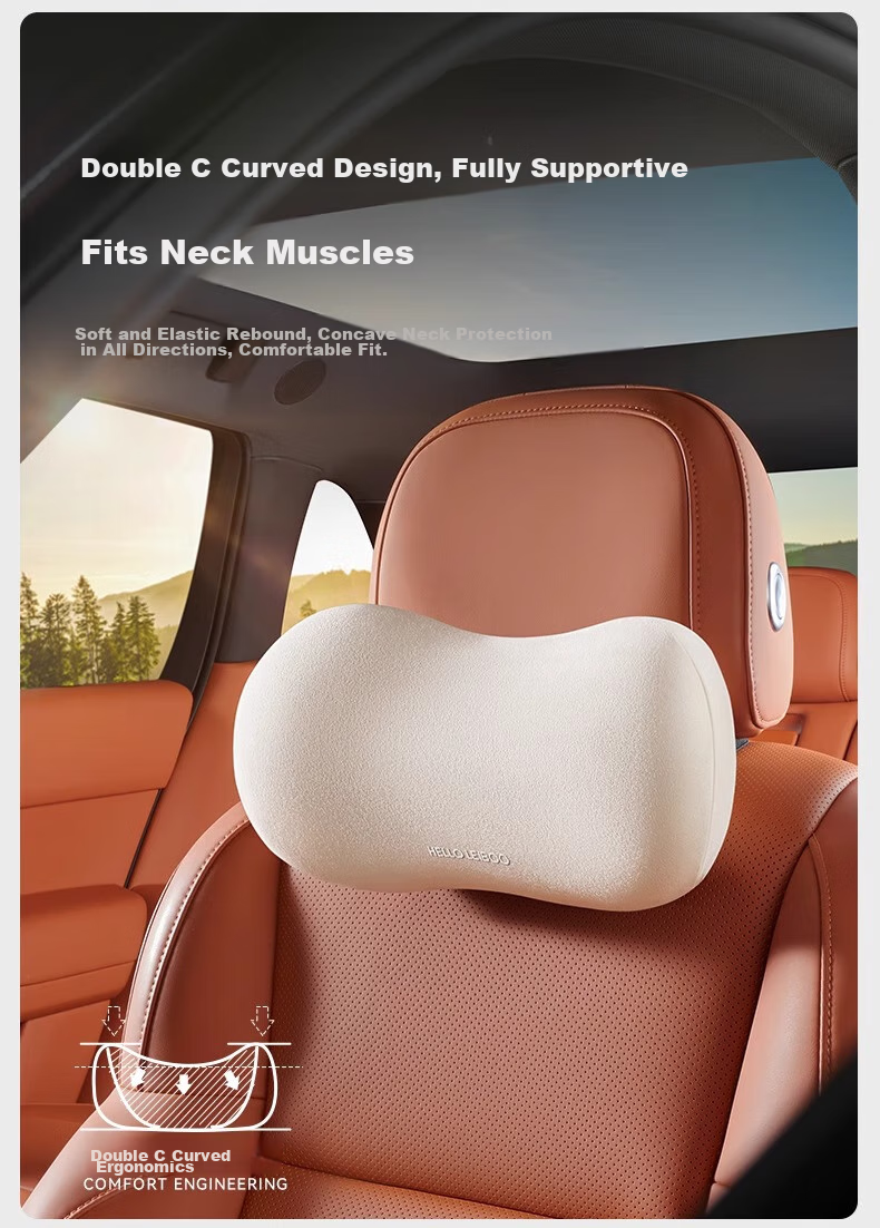HELLOLEIBOO Car Headrest And Lumbar Support Set, Neck Pillow And Back Cushion for Vehicles, Universal Memory Foam Seat Cushion Pillow 6