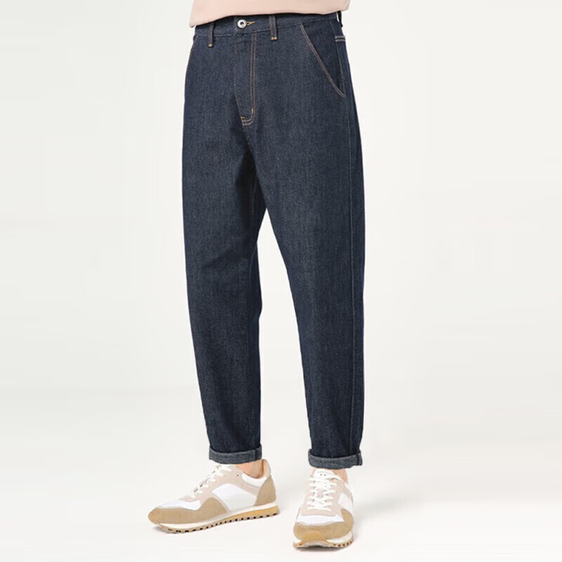 Джинсы MARKLESS [Original Color Jeans] мужские, текстурированные, осенне-зимние, модель 1031, цвет Деним Синий [Стойкий цвет], размер 29