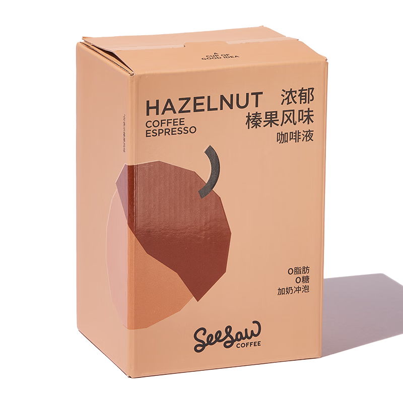 Seesaw 浓郁榛果风味咖啡液33ml*6条 冷萃浓缩意式冰美式