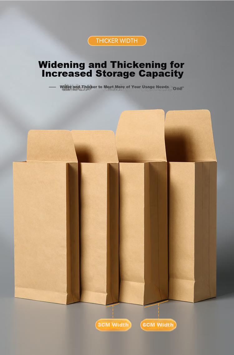 Kingdee Wide Version No. 1 Blank Kraft Paper Envelopes, 20 Pieces/pack, Unlined Envelope Bags for Invoices And Wages, Document Folders, Side Width 60mm 11