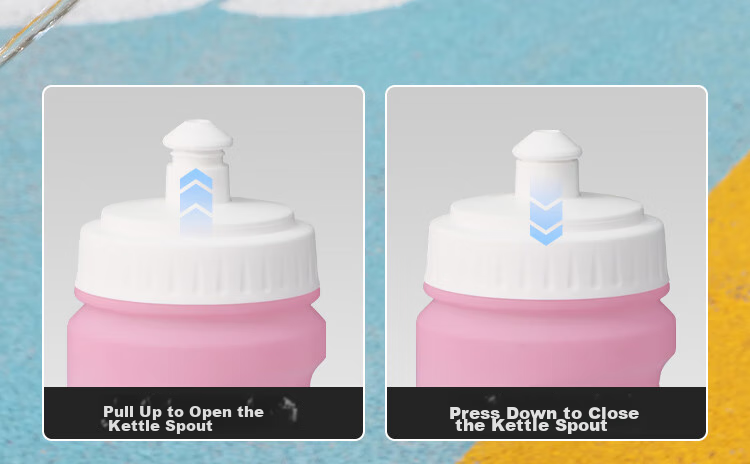 PEAK Cycling Water Bottle for Mountain And Road Bikes, Outdoor Sports Hydration Cup 750ML Pink-White Gradient 5
