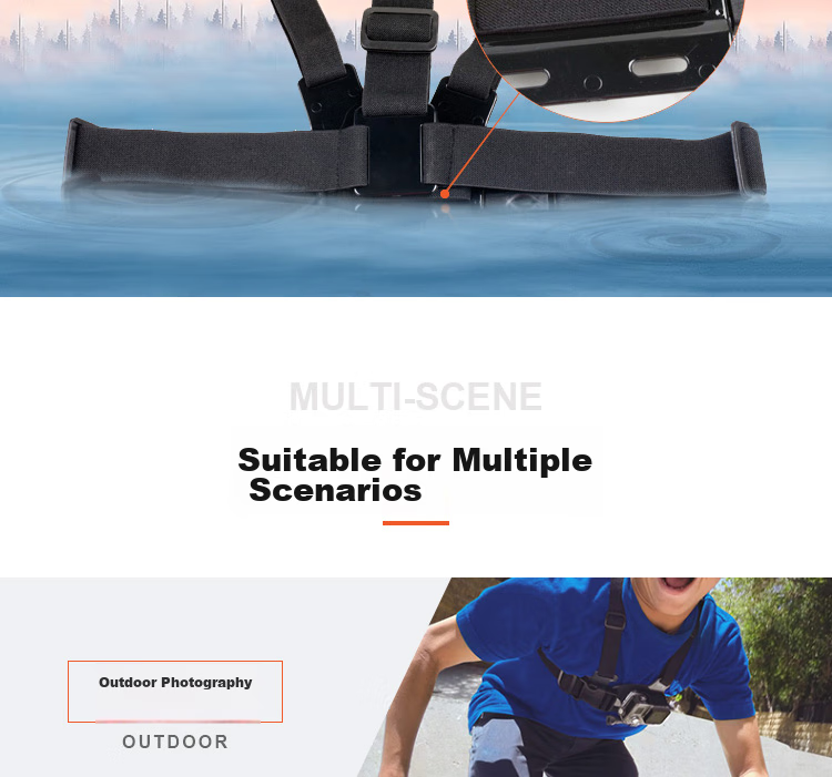 KYOTSU Chest Strap, Compatible with GoPro 13/12/11/10, DJI Pocket 4P/4/3/Action 6/5 Pro And Other Action Cameras, Universal Chest Mount Accessory, Front Fixed Shoulder Strap 10