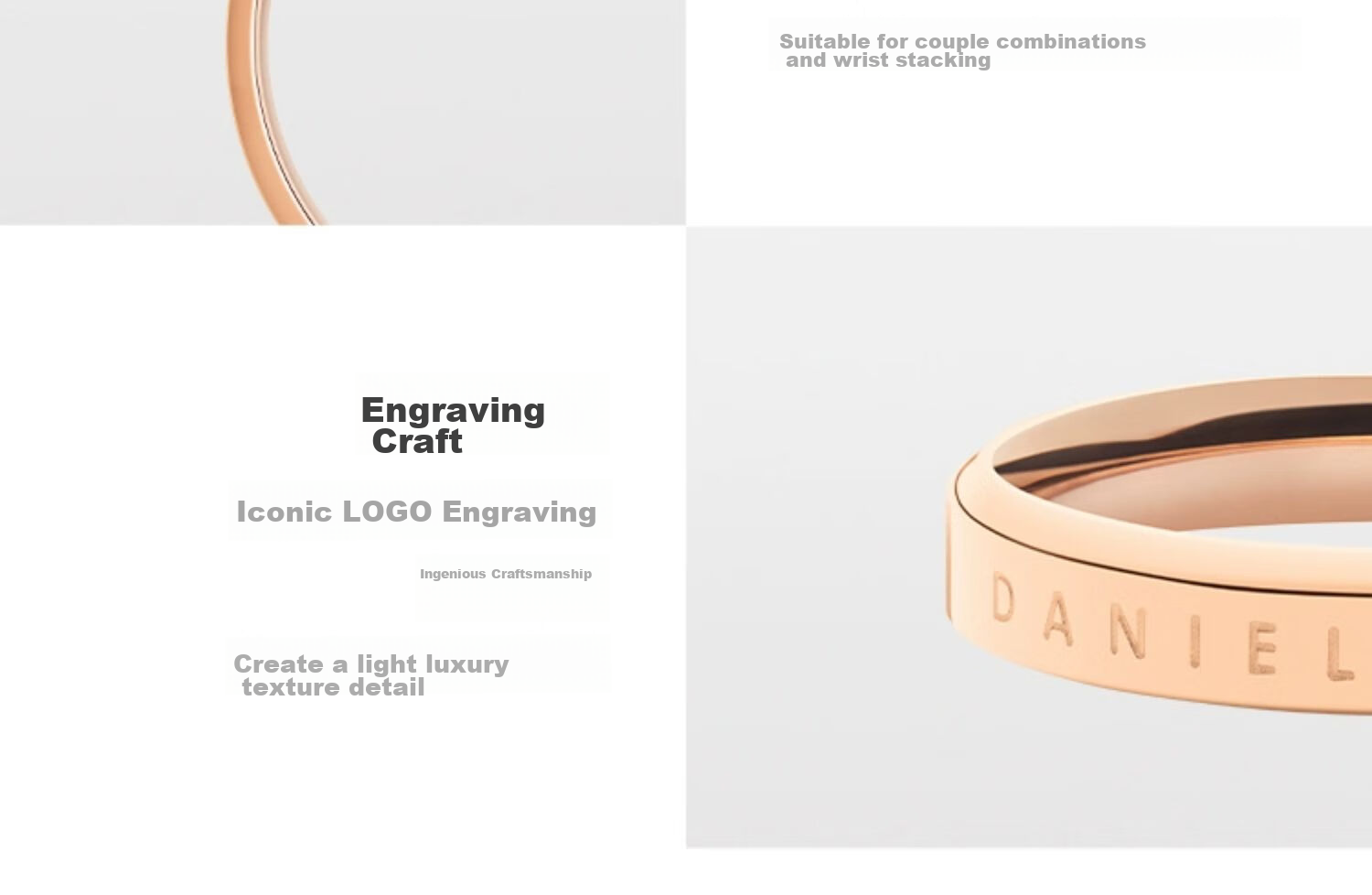 DanielWellington [Mashixun Same Style], DW Ring for Women, Classic Couple Rings, Rose Gold, Size 54, DW018 5