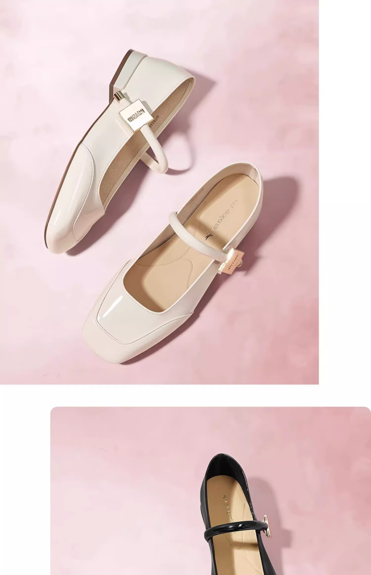 RED DRAGONFLY Mary Jane Women's Shoes Spring And Autumn French-Style Small Flats, Beautiful Retro Flat Leather Shoes WTB24600, Black, Size 37 4