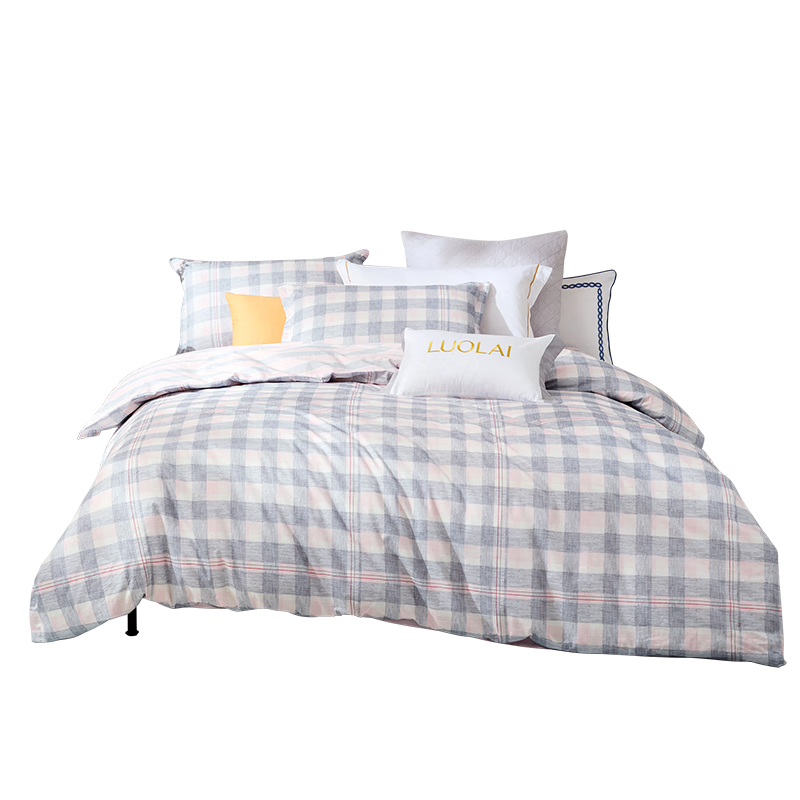 LUOLAI Home Textiles, Pure Cotton Antibacterial Bed Sheet, Single Piece Bedspread for Two People, 230*250
