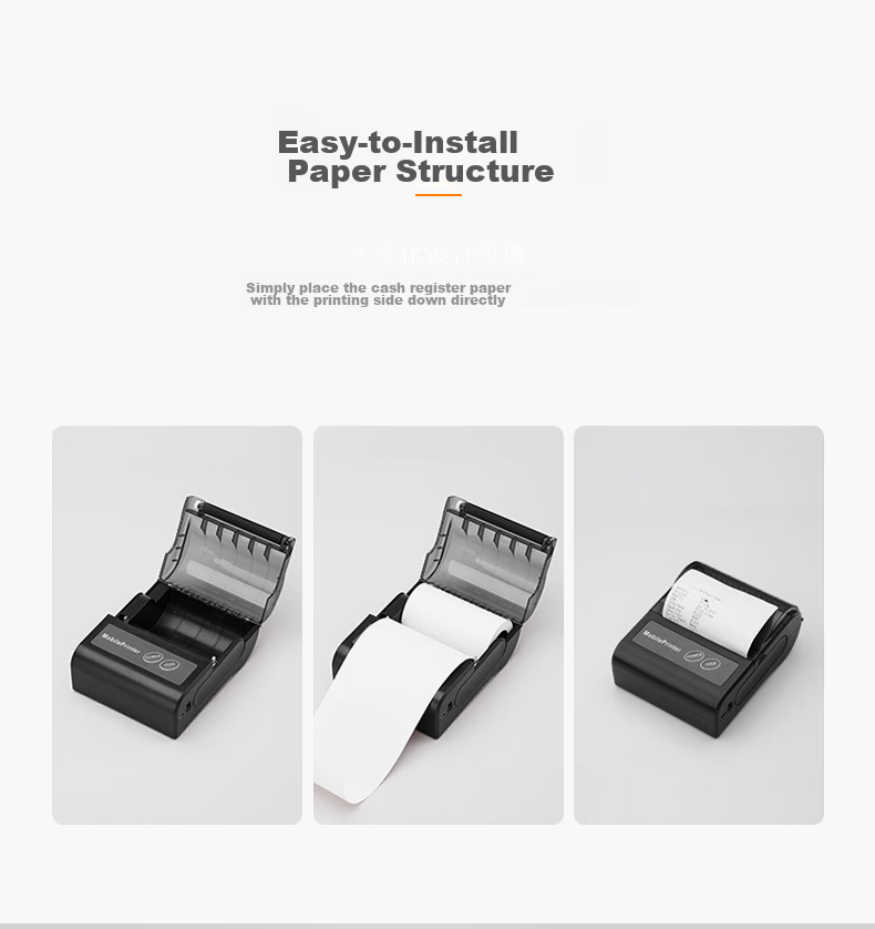 Youku 80MM Bluetooth Thermal Receipt Printer, Portable Rechargeable Cash Register for Restaurants, Supermarkets, Retail, Pharmacy, Delivery Notes And Takeout Receipts 5