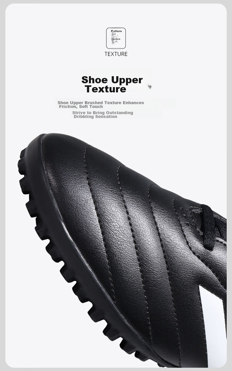 Adidas Soccer Shoes, TF Sports Non-Slip Training Artificial Grass Shoes HP3063, Black, Size 44 [Runs Small] 3