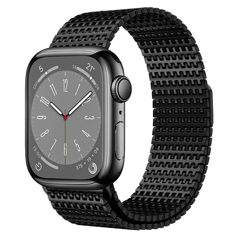 Binghong Compatible with Apple Watch Ultra 4, 3 Band S12, S11 SE 3 Band, Apple IWatch Ultra 2 Band S10/S9/8/SE2 Milanese Magnetic Metal Strap